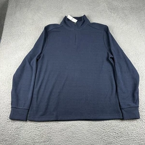 J.Crew Pullover Sweater Mens Large Blue Soft-Knit Seaboard Half Zip Long Sleeve - Picture 1 of 9