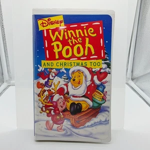 Winnie the Pooh and Christmas Too VHS 1991 Family Holiday Disney - Foto 1 di 1