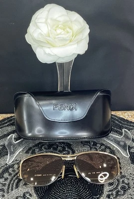 Óculos de sol vintage FENDI FS118 ébano 130 anos 90 armação feita na Itália com estojo *LEIA* - Imagem 1 de 4