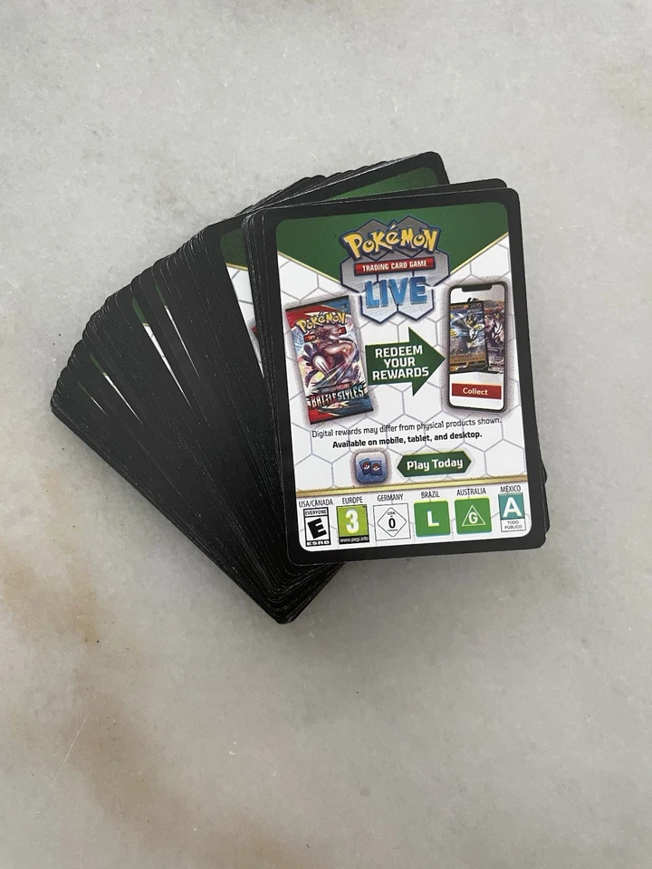 53 Pokemon Live Card With Codes - Image 1 of 1