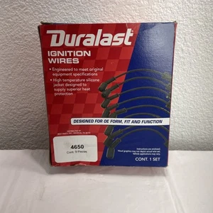 Duralast ignition wires said 4650 spark plug made in USA NOS fast shipping - Foto 1 di 1