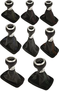 PARA AUDI A4 B8 8K CARBONO 6 G PALANCA DE CAMBIOS ORIGINAL ALCANTARA BOLSA DE CAMBIOS SELECCIONABLE - Imagen 1 de 9