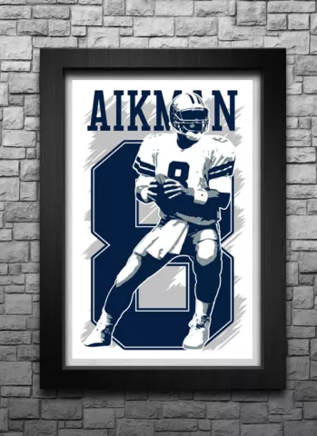 TROY AIKMAN art print/poster DALLAS COWBOYS FREE S&H! JERSEY Cover