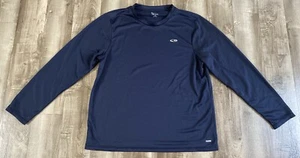 Mens Champion Duo Dry Crew Neck Activewear Shirt Long Sleeve Navy Blue sz L - Picture 1 of 5