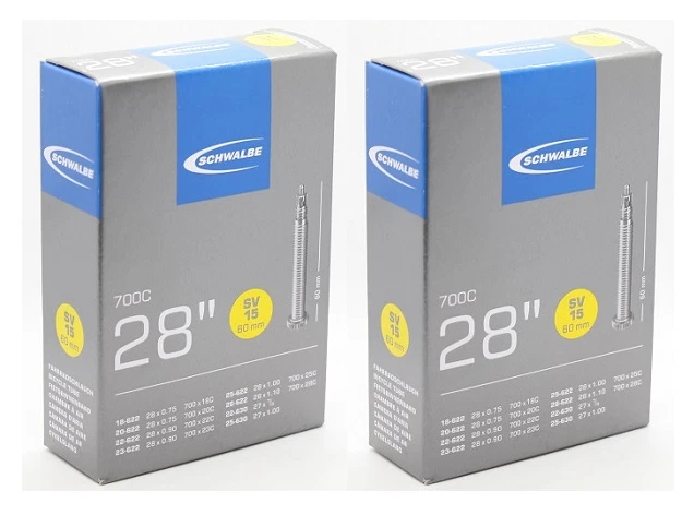 Schwalbe Schlauch-Set Nr.15 SV15 60mm Sclaverandventil 18/28 – 622/630