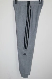 Adidas Youth Boys Gray Cotton Fleece Jogger Sweatpant - Large 14/16 - Picture 1 of 4