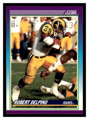 1990 Score  #184 Robert Delpino - Los Angeles Rams - Image 1 of 2