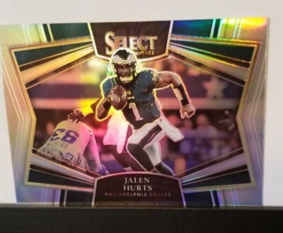 2021 Panini Select Football Snapshot #SS-4 Jalen Hurts Eagles Silver Prizm - Image 1 of 2