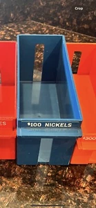 Rolled Coin Container Large Capacity Plastic Bank Tray Nickels Holds $100 - Picture 1 of 1