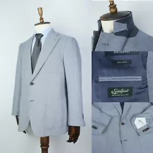 SUITSUPPLY Blue HUDSON PURE COTTON Sport Coat Blazer Jacket 54S IT 44S US/UK - Picture 1 of 15