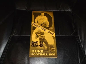 RARE 1957 DUKE ORANGE BOWL FOOTBALL MEDIA GUIDE - Picture 1 of 2