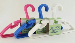 Clothes Hangers Kids Childrens Plastic Slotted Hangars 11 inches NEW Lot of 24 - Picture 1 of 6