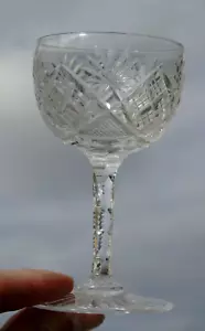 St. Louis - Duna Service Cut Crystal Glass Cut Leg Star Foot - Picture 1 of 1