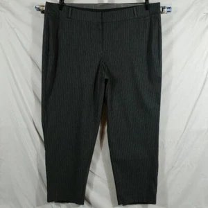 Pantalones para mujer Lane Bryant gris a rayas vestido plisado talla grande 26 - Imagen 1 de 8