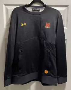 Under Armor Fleece Lined Cold Gear Medium Mens Maryland Terrapins Sweatshirt - Picture 1 of 7