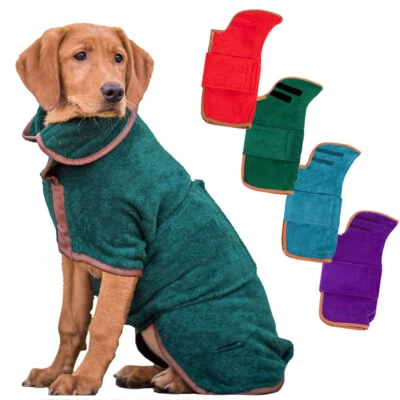 Dogs Drying Coat Robe Bath Shower Wrap Pyjamas Towel Bathrobe Pet - Image 1 of 4