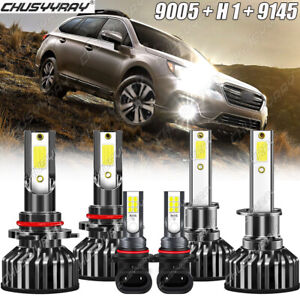 For Subaru Outback 2000 2001 2002 2003 2004 LED Headlight Hi Low Fog Light Bulbs
