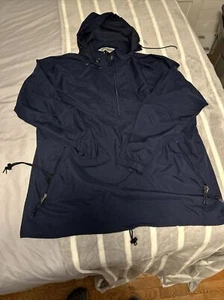 Men’s EMS Eastern Mountain Sports 1/2 Zip Rain Jacket Blue XL - Picture 1 of 11