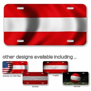 Placa de licencia de aluminio de alta calidad - bandera de Austria (austriaca) - muchas opciones - Imagen 1 de 10