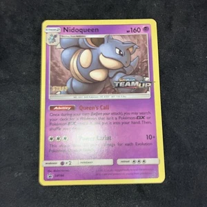 2019 Pokémon TCG Team Up STAFF Nidoqueen SM160 Holo Promo NM Near - Mint - Picture 1 of 24