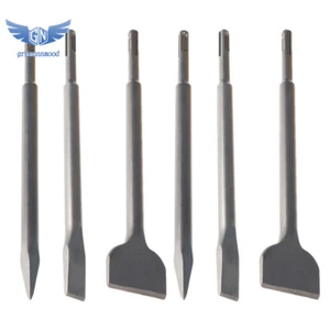 6 Pcs SDS plus Chisel Set Concrete Drill Bit Set Rotary Hammer Bits New - Picture 1 of 12