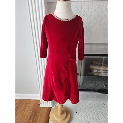 Vestido de terciopelo rojo Chasing Fireflies talla pequeña Foto 1 de 4