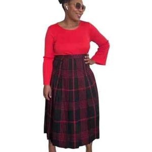 David Brooks Skirt Size M Vintage Maxi 80s High Waist Pleated Wool Modest - Picture 1 of 8