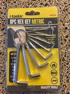 8 PC Hex Key Metric I-Tools Hardened & Tempered Industrial Grade Material New - Picture 1 of 2