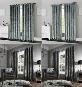 CORTINAS DE TERCIOPELO TRITURADAS DE LUJO LISTAS PARA HACER ANILLO O PLIEGUE DE LÁPIZ - Imagen 1 de 3