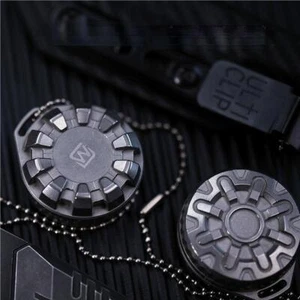 EDC Titanium Alloy Round Pill Container Case Holder Box Bottle Necklace Pendant - Picture 1 of 7