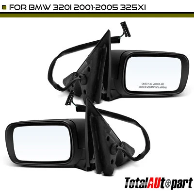 2шт зеркало с регулировкой мощности ручной складной для BMW E46 320i 323i 325xi 330i - Изображение 1 из 4