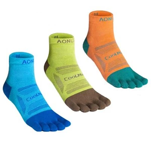 Toe Socks Sport Five Finger Socks for Men Women 3 Pairs Athletic Running Ankl... - Picture 1 of 6