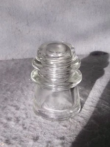 HEMINGRAY 17 CLEAR GLASS INSULATOR ELECTRICAL POWER LINE  - Picture 1 of 8