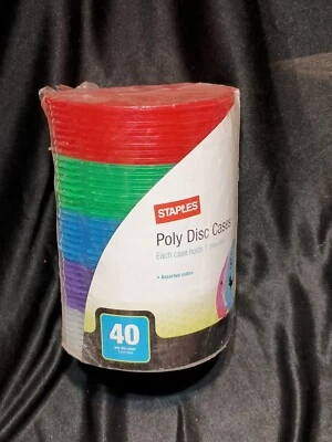 ПОЛИ ДИСК чехлы скобы 40 упаковка CD DVD новый/запечатанный - Изображение 1 из 2