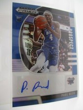 2020-21 Panini Prizm Draft Picks Prospect Auto Blue Paul Reed RC SIXERS /149