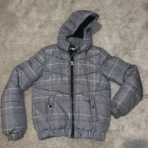 H&M NYC checked puffer padded coat 13-14 years - Picture 1 of 12