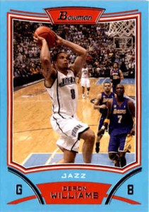 2008-09 Bowman Blue #80 DERON WILLIAMS  /499 Utah Jazz Basketball Card