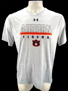NEW AU Auburn Tigers Under Armour Heathered Grey SS Athletic Shirt Men's L - Picture 1 of 8