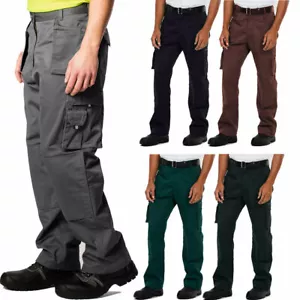 Pantalone da lavoro Super Pro tripla cucitura ginocchiere tasche DPI pesante - Foto 1 di 6