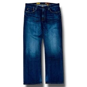 ADRIANO GOLDSCHMIED Jean Men 38x34 Hero Relaxed Fit Dark Wash Straight USA Made - Picture 1 of 3