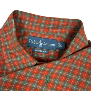 Polo Ralph Lauren Hemd Herren Large rot grün kariert Button Down klassisch adrett - Bild 1 von 14