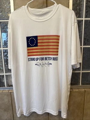 Camiseta Rush Limbaugh EIB Stand Up For Betsy Ross Para Hombre Blanca Poliéster XLg Foto 1 de 4