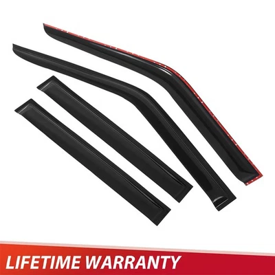 Window Visor Fits Nissan Frontier 2005-2020 Tape-on JDM Black 4x 4Pcs - Image 1 of 4