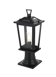 Elegante Beleuchtung OD333P17 Berks 17" hohe Pfostenleuchte - schwarz - Bild 1 von 6