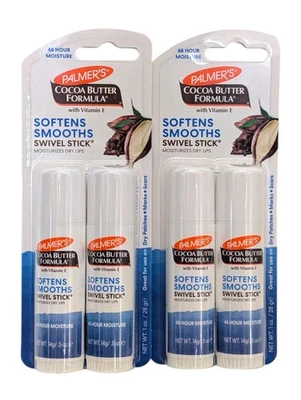Fórmula de manteca de cacao Palmer's vitamina E hidrata 0,5 oz - 4 barras giratorias Foto 1 de 2