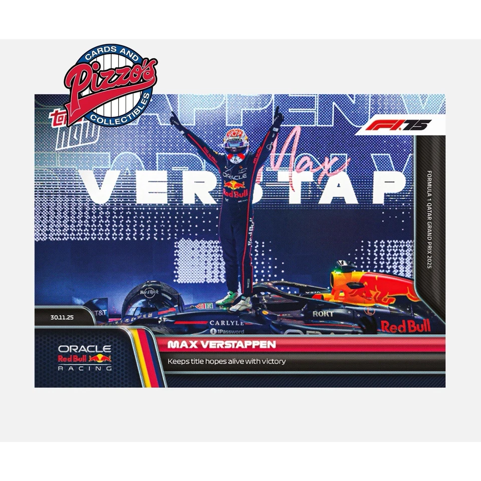 Max Verstappen Gana F1 Qatar GP 2025 Fórmula 1 Topps AHORA Tarjeta 83 Preventa Foto 1 de 1