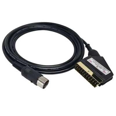 ATARI ST RGB Gold Scart Cable - for Early ST / STf Models - H/V Sync Combination - Image 1 of 2