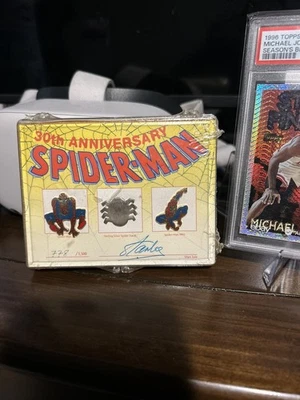 Stan Lee Sealed 30th Anniversary Autograph Sterling silver  & Spider-Man Pins  - Image 1 of 4