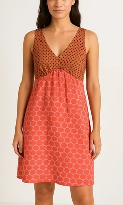 Vestido The Limited Talla 8 Mezcla Seda Lunares Cuello en V Forrado Años 2000 Estampado Burbujas Foto 1 de 4