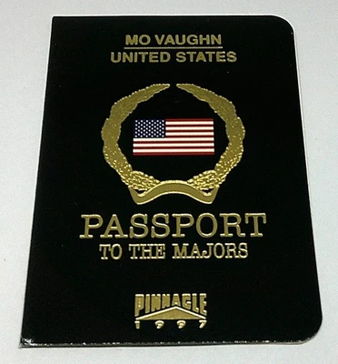 Folleto Mo Vaughn Pinnacle Passport to the Majors 1997 #7 Foto 1 de 3